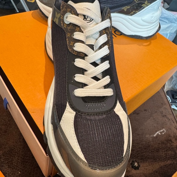 Louis Vuitton Black, White and Brown Women's Runaway Sneakers - Picture 4 of 6